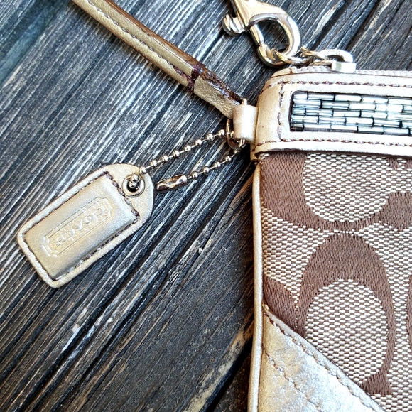 Coach Signature Beaded Wristlet - Picture 6 of 11